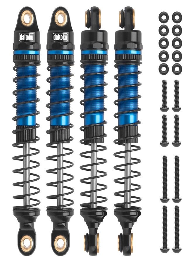 daitoku RC Car Shock Absorbers, daitoku 59MM Shock Absorber Long Threaded Oil Damper for TRX4MT 1/18 RC Crawler - Blue - Image 1