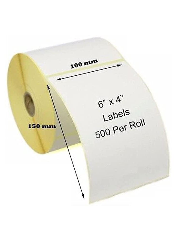 SKY 4 X 6 inch 500 label per roll Direct Thermal Barcode  Stickers for Printing Shipping and Cargo  Labelling - Image 1