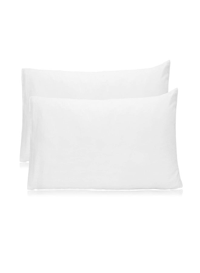 COTTON CRAFT Pillow Protectors - 220 Thread Count - Set of 2 Pure Combed Cotton - Sateen Weave - White - Body Pillow Protector - 21x54 inches - No Zipper - Pillow Not Included - Image 1