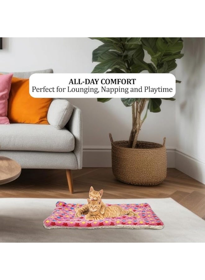 NNC PETS Dog bed mat, Ultra-soft pet sleeping blanket for small and medium pets, Reversible fleece blanket, Machine washable dog mat with cute print design, Warm pet blanket (58 cm) - Image 5