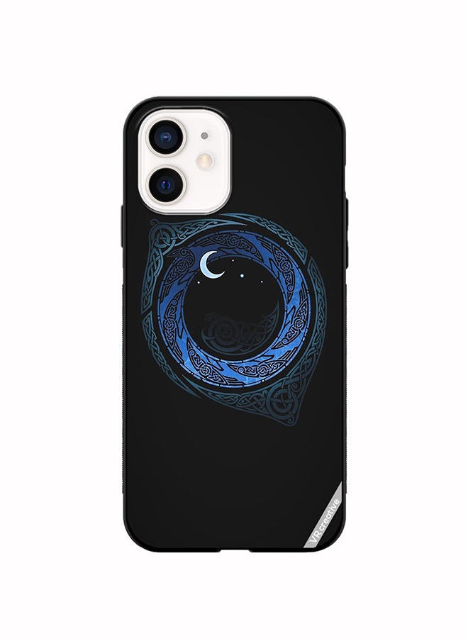 Protective Case Cover For Apple iPhone 12 mini Moonlight Design Multicolour