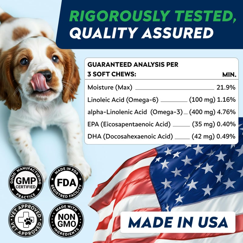 StrellaLab Fish Oil Omega 3 Treats for Dogs (180 Treats) - Allergy & Itch Relief - Skin & Coat Supplement - Joint Health - Wild Alaskan Salmon Oil - Shedding, Itchy Skin Relief - Omega 3 6 9 - EPA&DHA - Image 5