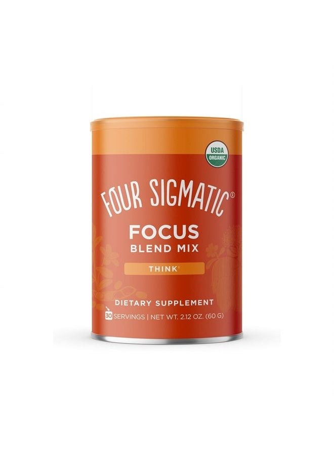 Four Sigmatic - Focus Blend 8 Superfoods Adaptogen Blend Mix with Lion's Mane, Cordyceps, Rhodiola, Bacopa & Mucuna | Productivity & Creative Support | Decaf & Dissolves Easily | 30 Servings - Image 1