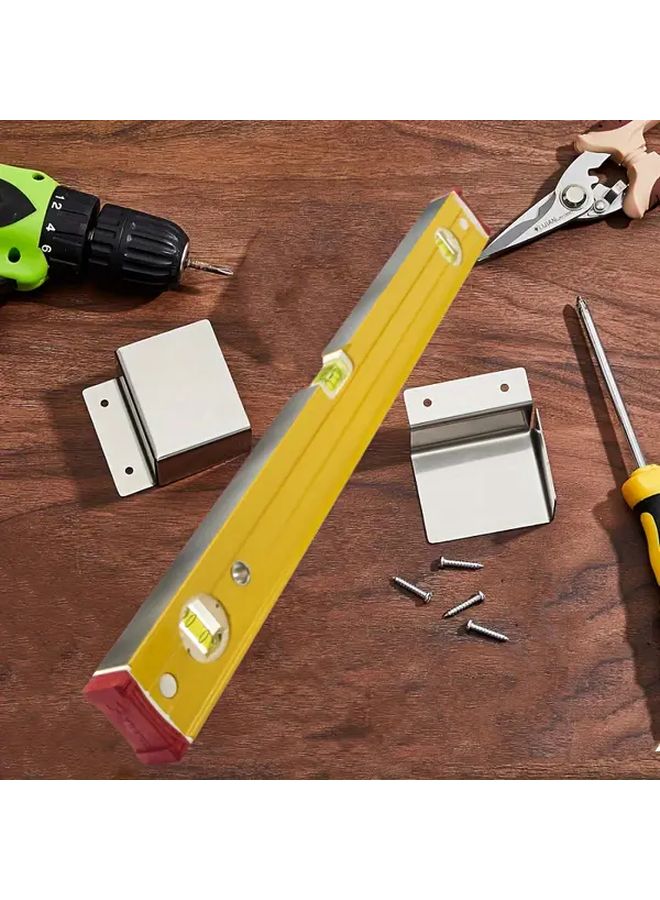 Steel Color Heavy Duty Metal Level Holder Set Universal Wall Mounted Bracket - Image 5