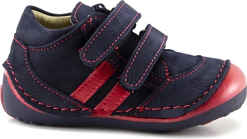 Mnpc Minipicco Boys Navy Blue Leather Anatomically Supported First Step Boots - Image 1