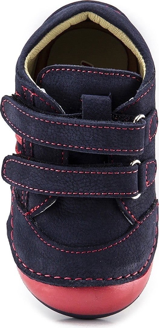 Mnpc Minipicco Boys Navy Blue Leather Anatomically Supported First Step Boots - Image 4