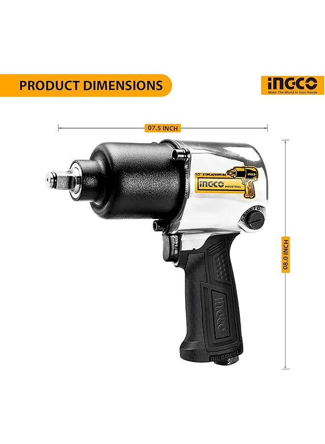 INGCO Arna Power Tools & Hand Tools Air Impact Fixed Square - Image 2