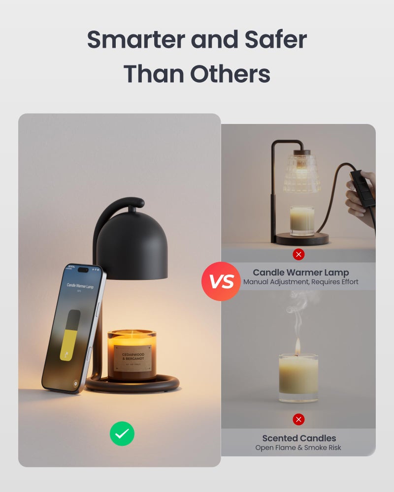 SwitchBot Smart Candle Warmer Lamp with Timer & Voice Control â€” Dimmable Flameless Candle Wax Melter, Matter-Enabled for Apple Home & Alexa, Perfect Valentine & Birthday Gift for Women, Home Decor - Image 3