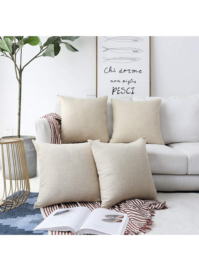 Khooti Jute Cushion Cover C1, 18x18 Inches (Light Linen)(Pack of 1) - Image 5