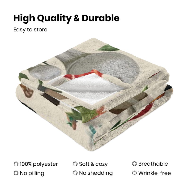 MIBOI Mushroom Blanket  Mushroom Gifts for Women Soft Cozy Fleece Flannel Mushroom Throw Blanket All-Season for Sofa Couch Cottagecore Room Decor Mushroom Blankets for Adults Teen 60""x50"" - Image 4