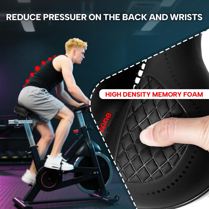 BUCKLOS Comfortable Bike Seat Cushion for Men Women Wide Bicycle Saddle Soft Memory Foam Padded Replacement Seats Fit for Peloton, Exercise Bikes, Ebike,Cruiser - Image 4