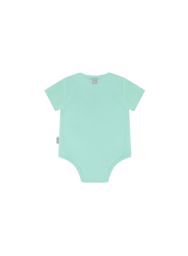 Lullaby Bloom Premium 100% Certified Organic Cotton Baby Newborn Essential Infant Peek-a-Boo Bodysuit for Baby Girls and Boys Unisex Crayons - 0-3 Months - Image 4