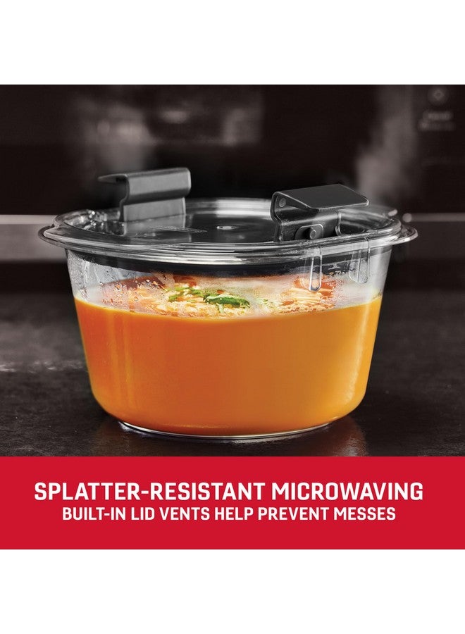 رابر ميد حاويات تخزين الطعام المقاومة للتسرب من Rubbermaid Brilliance® الدائرية والمستطيلة، مجموعة من 12 قطعة - Image 3