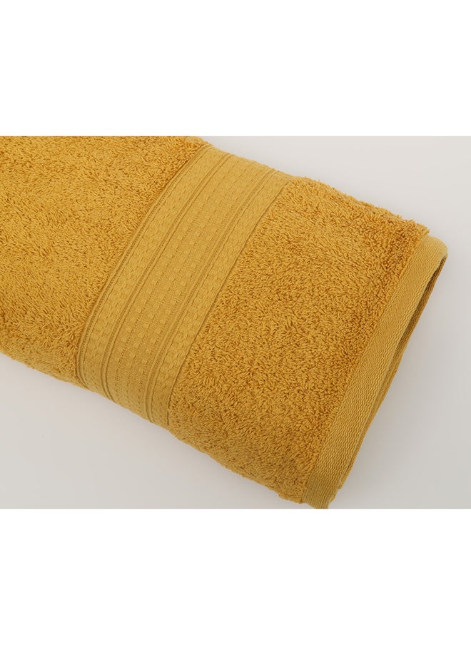 White Rose Towel BRIX S - 500 GSM - 100% Cotton Terry -Bath Sheet 80x160 cm-Premium Touch-Quick Dry - Super Absorbent-Mustard  - Image 5