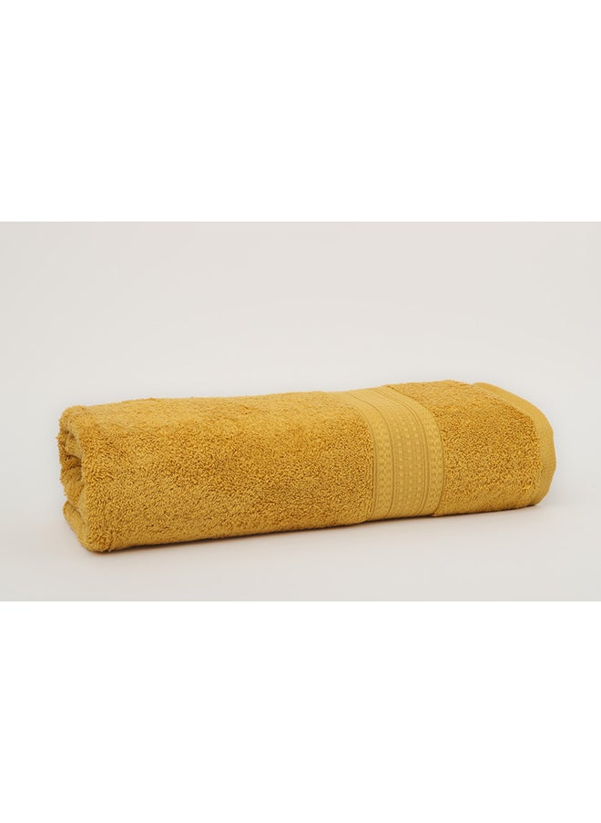 White Rose Towel BRIX S - 500 GSM - 100% Cotton Terry -Bath Sheet 80x160 cm-Premium Touch-Quick Dry - Super Absorbent-Mustard  - Image 4