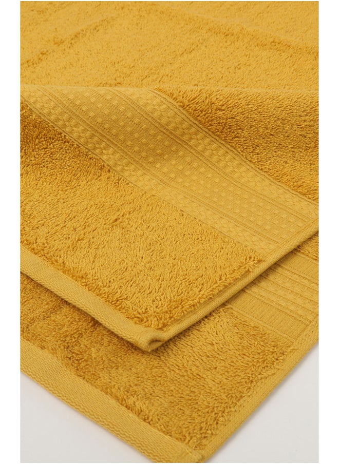 White Rose Towel BRIX S - 500 GSM - 100% Cotton Terry -Bath Sheet 80x160 cm-Premium Touch-Quick Dry - Super Absorbent-Mustard  - Image 3