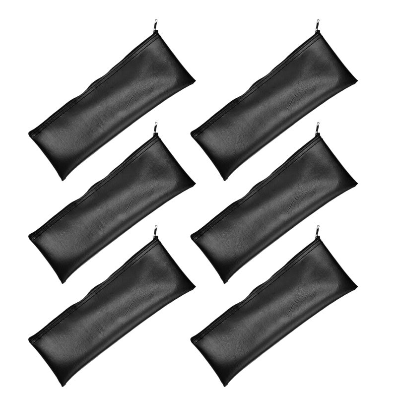 6pcs Microphone Storage Case: Mic Pouch Portable Mic Bag Shockproof Vocal Microphone Protector Outdoor Travel Case - Black - Image 1