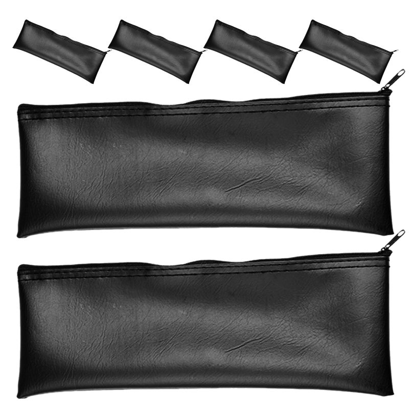 6pcs Microphone Storage Case: Mic Pouch Portable Mic Bag Shockproof Vocal Microphone Protector Outdoor Travel Case - Black - Image 3