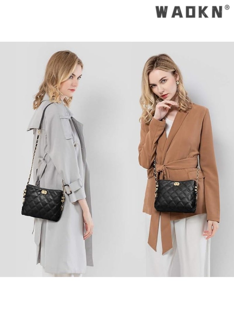 WAOKN Chic & Lightweight Women's Crossbody Bags, Stylish Leather Purses, Elegant Shoulder Handbags Perfect for Everyday Use and Special Occasions - Image 5