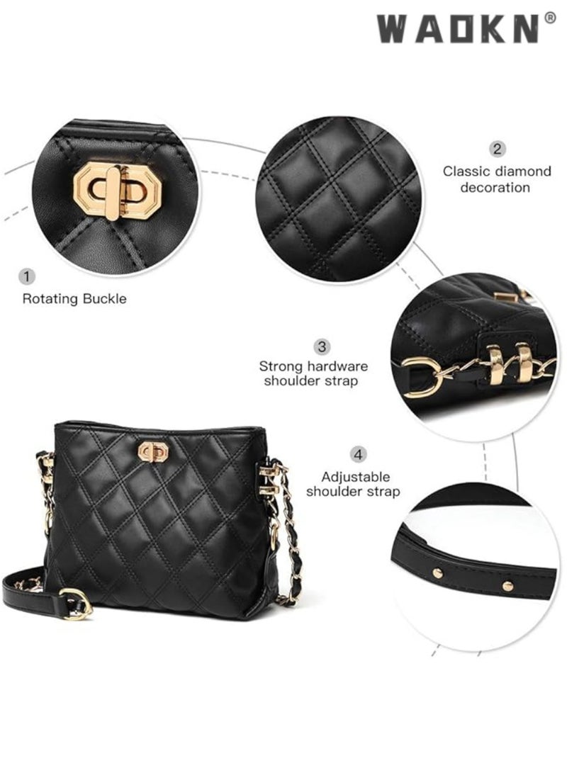 WAOKN Chic & Lightweight Women's Crossbody Bags, Stylish Leather Purses, Elegant Shoulder Handbags Perfect for Everyday Use and Special Occasions - Image 3
