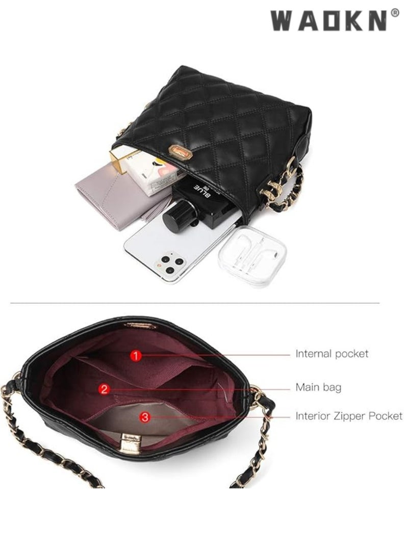 WAOKN Chic & Lightweight Women's Crossbody Bags, Stylish Leather Purses, Elegant Shoulder Handbags Perfect for Everyday Use and Special Occasions - Image 2