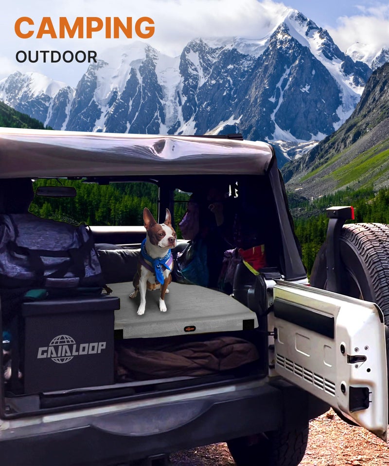 Gaialoop 3 Inch Memory Foam Camping Mattress, Dual Layer Thick Sleeping Camp Pad for Car Tent Cot, Roll-Up Portable Glamping Floor Bed for Guests Sleepover[Cot: 72 * 24 * 3"] - Image 3