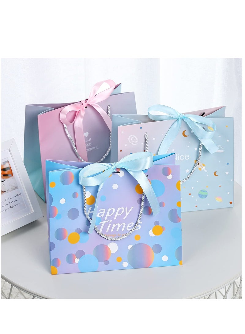 Excefore Gift Bags with Bow Ribbon Medium Gift Bag-Birthday Gift Bag for Presents Unique Wedding Birthday Party Baby Shower Teacher Gift Bag Men Women Gift Bag - Image 3