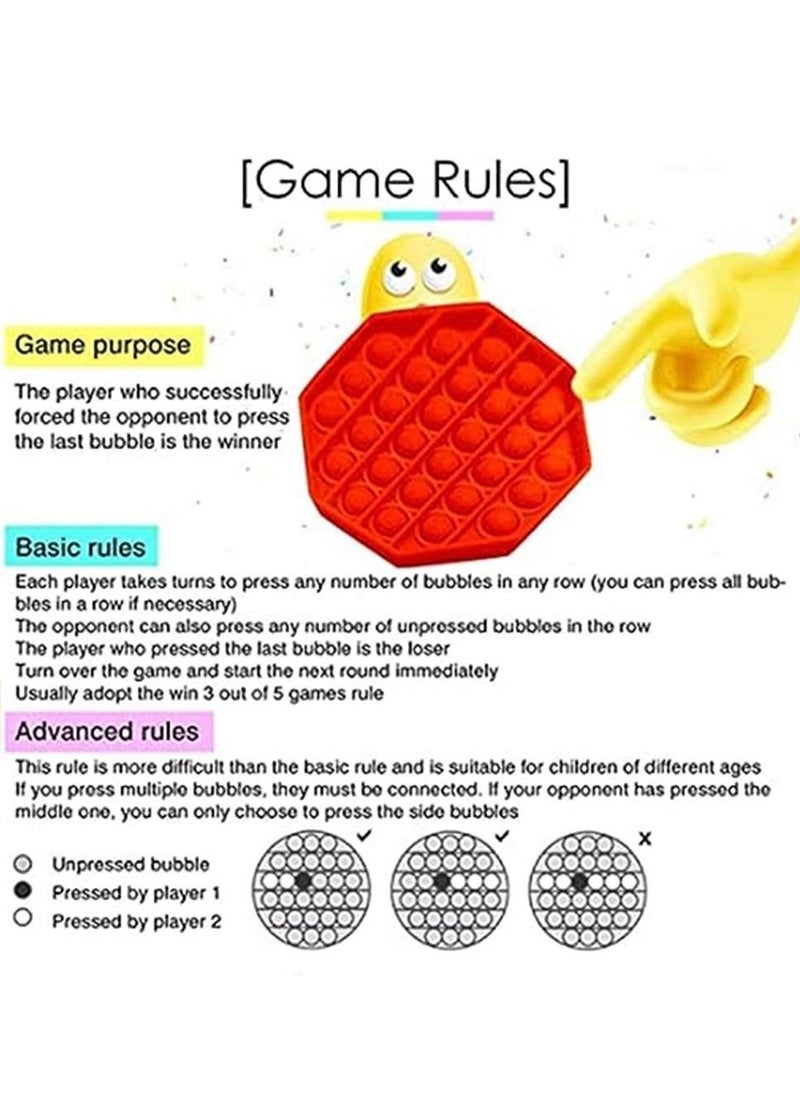 null - Push pop Bubble Squeeze Sensory Toy, Push Pop Pop Bubble Sensory Fidget Toy, Pop It Figit Toy Fidget Toys Autism Special Needs Stress Reliever, Push Bubble Gadgets (Rainbow square) - Image 1