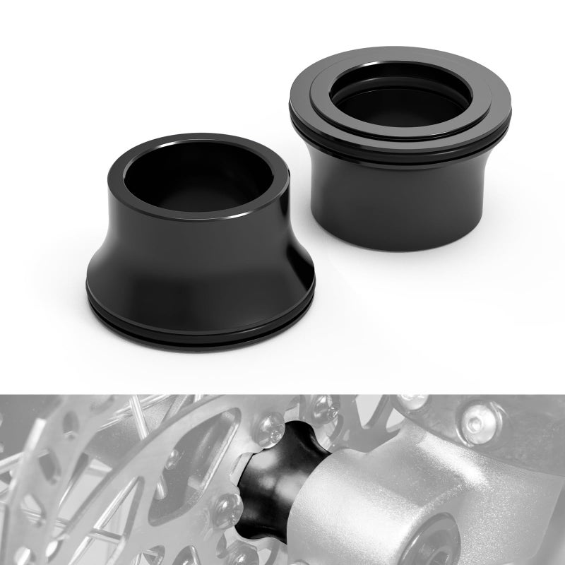 NICECNC Black Front Wheel Hub Spacer Bushing Collars ORing Compatible with Surron Light bee XS L1E CNC Aluminum Front Wheel Spacer Kit Compatible with Segway X160 X260