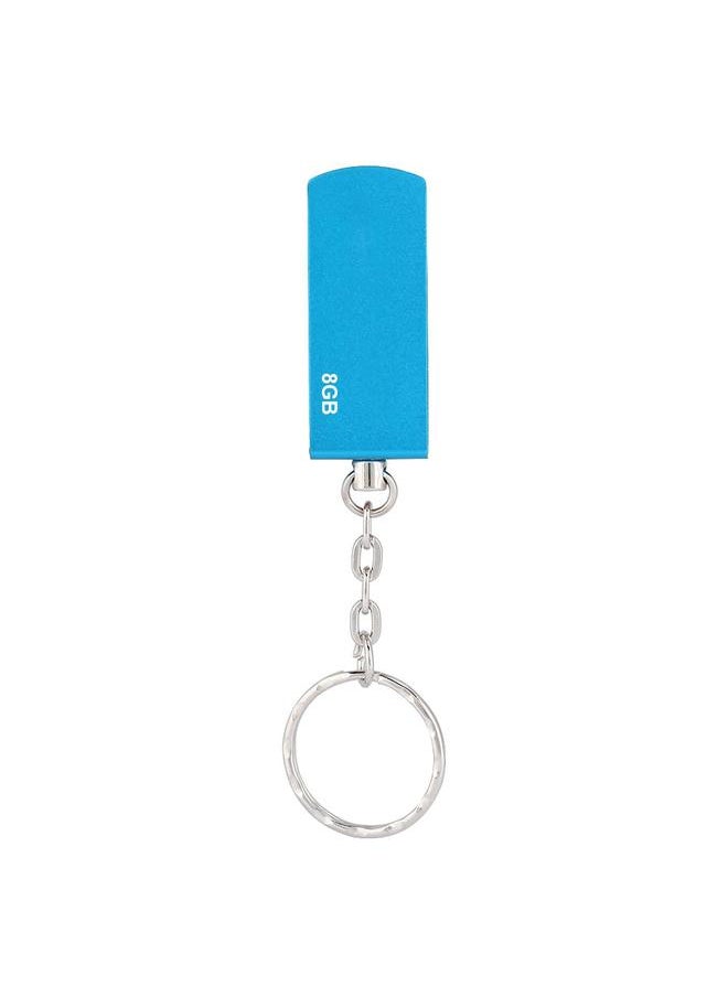 Thoraya Ultra thin Waterproof Keychain High speed Metal Rotating U Disk Blue 8G  - Image 3