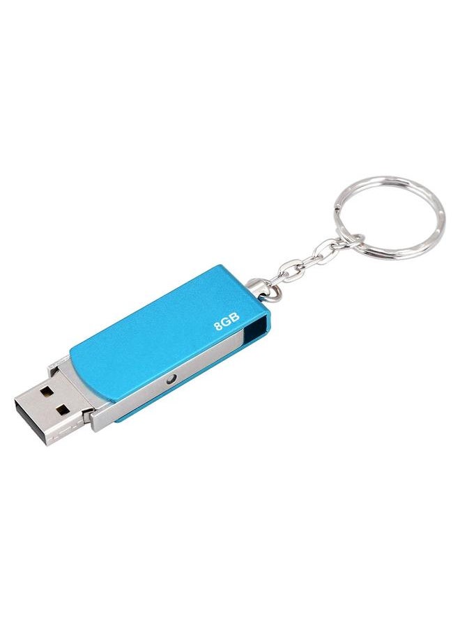 Thoraya Ultra thin Waterproof Keychain High speed Metal Rotating U Disk Blue 8G  - Image 2