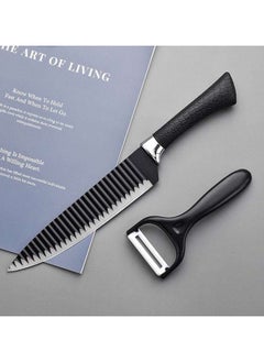 Generic 6-Piece Stainless Steel Knife Set Black/Silver  - Image 2
