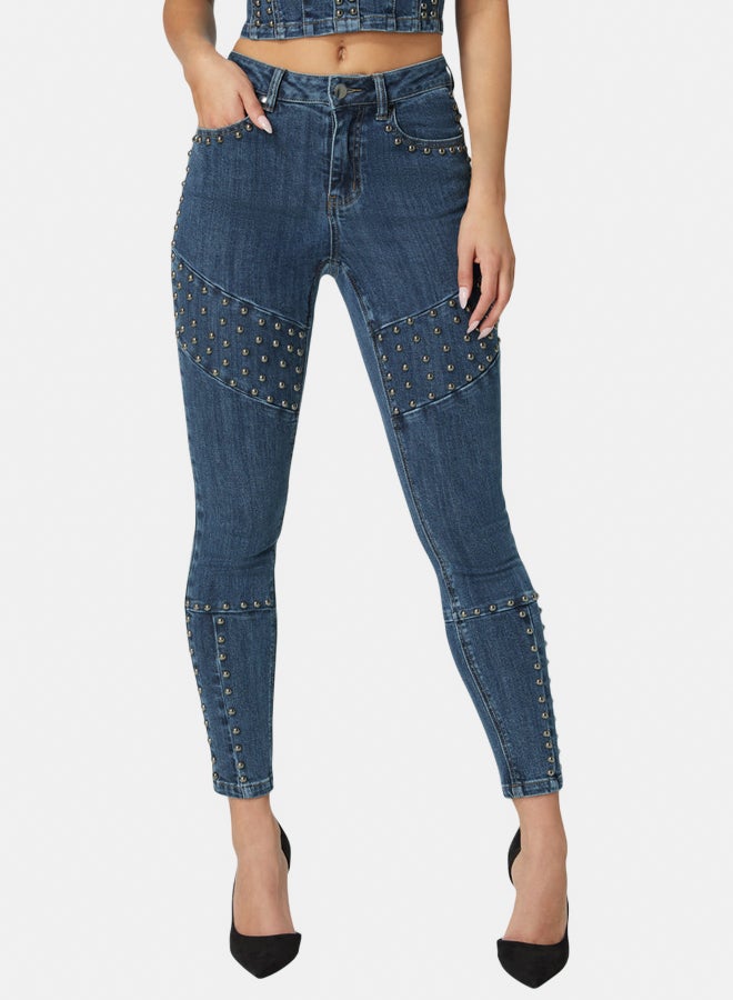 bebe Natural Waist Skinny Leg Jeans - Image 1