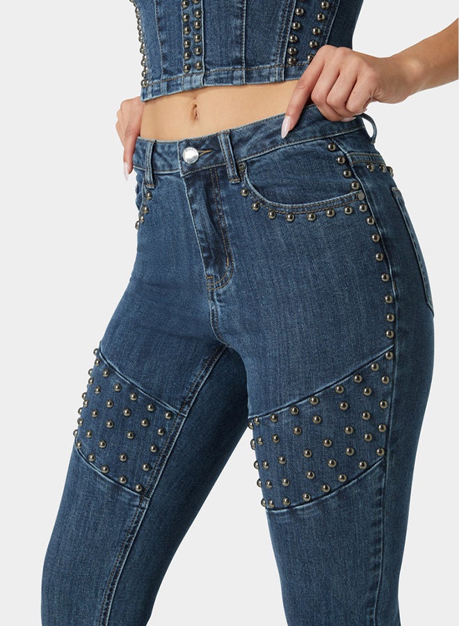 bebe Natural Waist Skinny Leg Jeans - Image 3