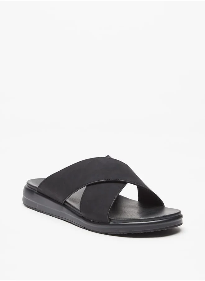 Le Confort Men Cross Strap Slip-On Sandals