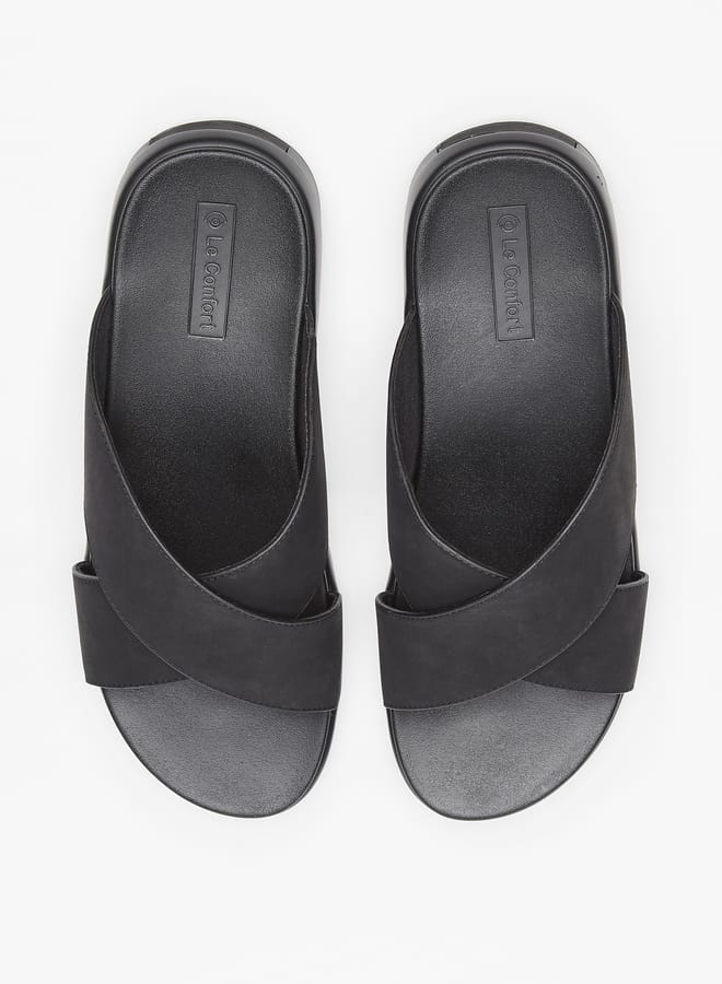 Le Confort Men Cross Strap Slip-On Sandals  - Image 1