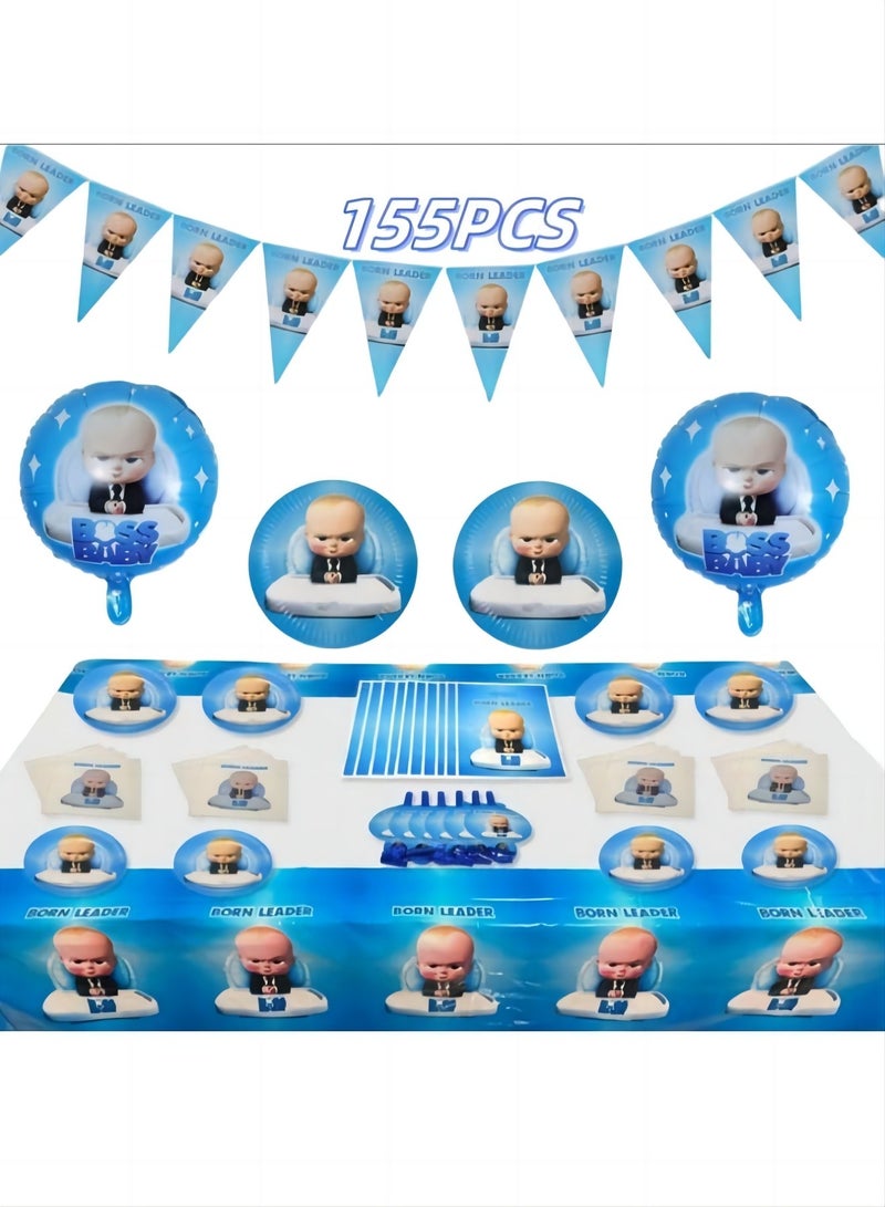 155-Piece Party Supplies Disposable Tableware Set  - Image 1