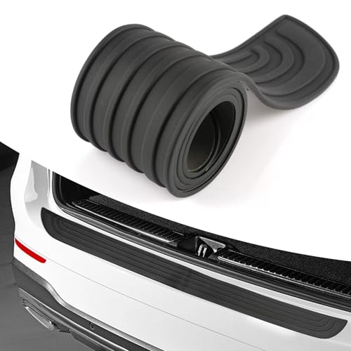 Ferianl Car Rear Bumper Protector 41inch x35inch Rear Bumper Protector Car Rear Bumper Edge Guards Trunk AntiCollision Sticker Rubber AntiScratch Automotive Exterior Accessories Black - Image 1