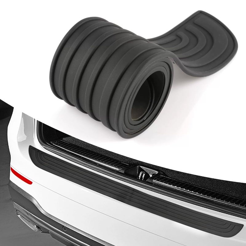 Ferianl Car Rear Bumper Protector 41inch x35inch Rear Bumper Protector Car Rear Bumper Edge Guards Trunk AntiCollision Sticker Rubber AntiScratch Automotive Exterior Accessories Black - Image 3