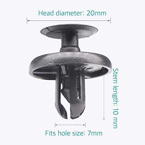 Lantee 20 Pcs Engine Under Cover Push-Type Retainer Clips Replaces for Toyota & for Lexus 90467-07201 - Image 2