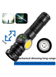 Generic Multifunctional bright flashlight，Flashlight Strong Light  Zoom Highlight Tactical Flashlight 3 Modes Outdoor Waterproof LED Flashlight ， long battery life, side light, portable, outdoor emergency maintenance, strong magnetic lighting flashlight，Waterproof Flashlights for Camping Hiking  - Image 4