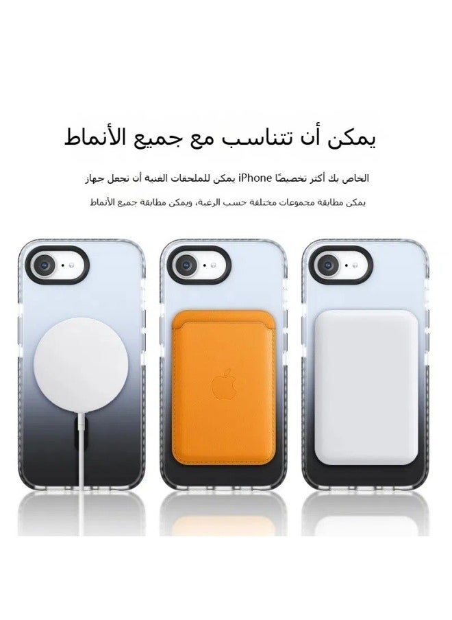 General - Suitable for iPhone 16E gradient matte protective cover, skin-sensitive airbag, anti-fall magnetic protective shell - Image 1