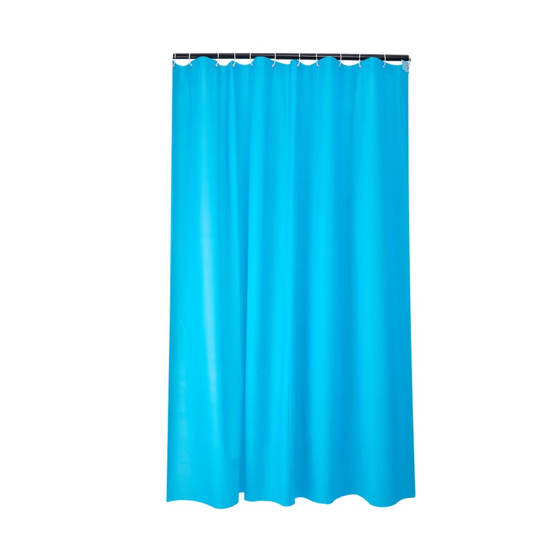 general Solid Color PEVA Shower Curtain Waterproof Mildew Resistant with Metal Grommets - Image 1