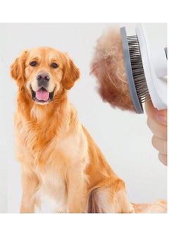 Generic Self Cleaning Brush Comb for Dogs and Cats Pet Grooming (Blue)  - Image 3