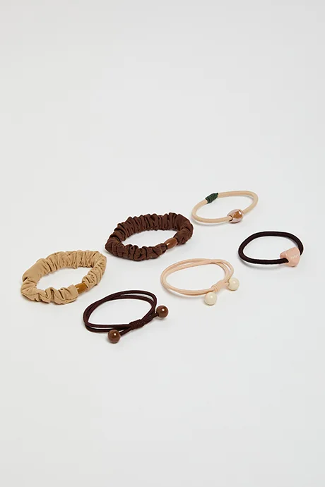 R&B 6 Pack Ponytail Hairbands