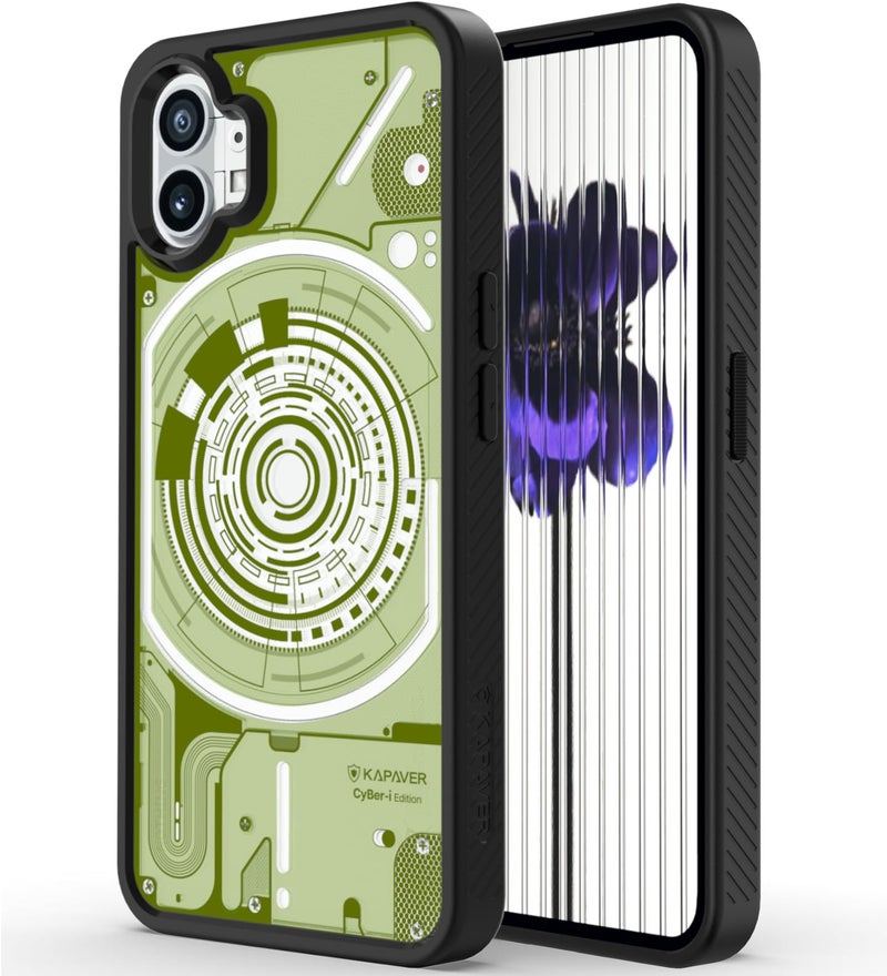 KAPAVER CyBeri Edition Back Cover Case for Nothing Phone 1  Black CyBer02