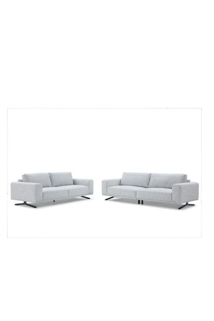 LOFT WONDER,SOFA SET,3+2 SEATER,230/260X101X84CMS,living room,LIGHT GREY,BLACK K -LEG/EASY3 - Image 2