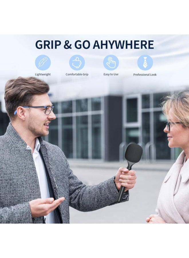 JAJEEK Wireless Interview Microphone Handle Adapter – Universal Handheld Mount for Wireless Lavalier Mics, Compatible with Clip-On Transmitters, Professional Interview, Vlogging & Podcast Accessory with Secure Grip, Lightweight & Portable Design - Image 4