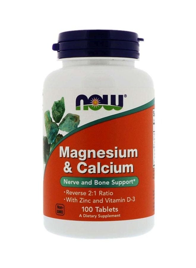 ناو مكمل غذائي من المغنيسيوم والكالسيوم من 100 مضغوطة - Image 1