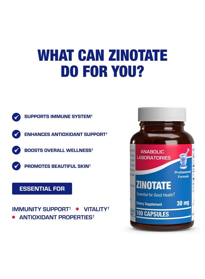 Anabolic Laboratories Chelated Zinc Picolinate 30mg - Clinically Formulated High Potency Zinc Supplement for Women & Men for Healthy Skin Bone & Immune System Support - Vegan Non-GMO & Easy to Swallow - 100 Servings - Image 5